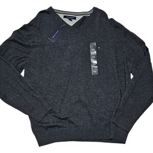 Tommy Hilfiger Men's Essential Long Sleeve Cotton V-Neck Pullover Sweater XXL